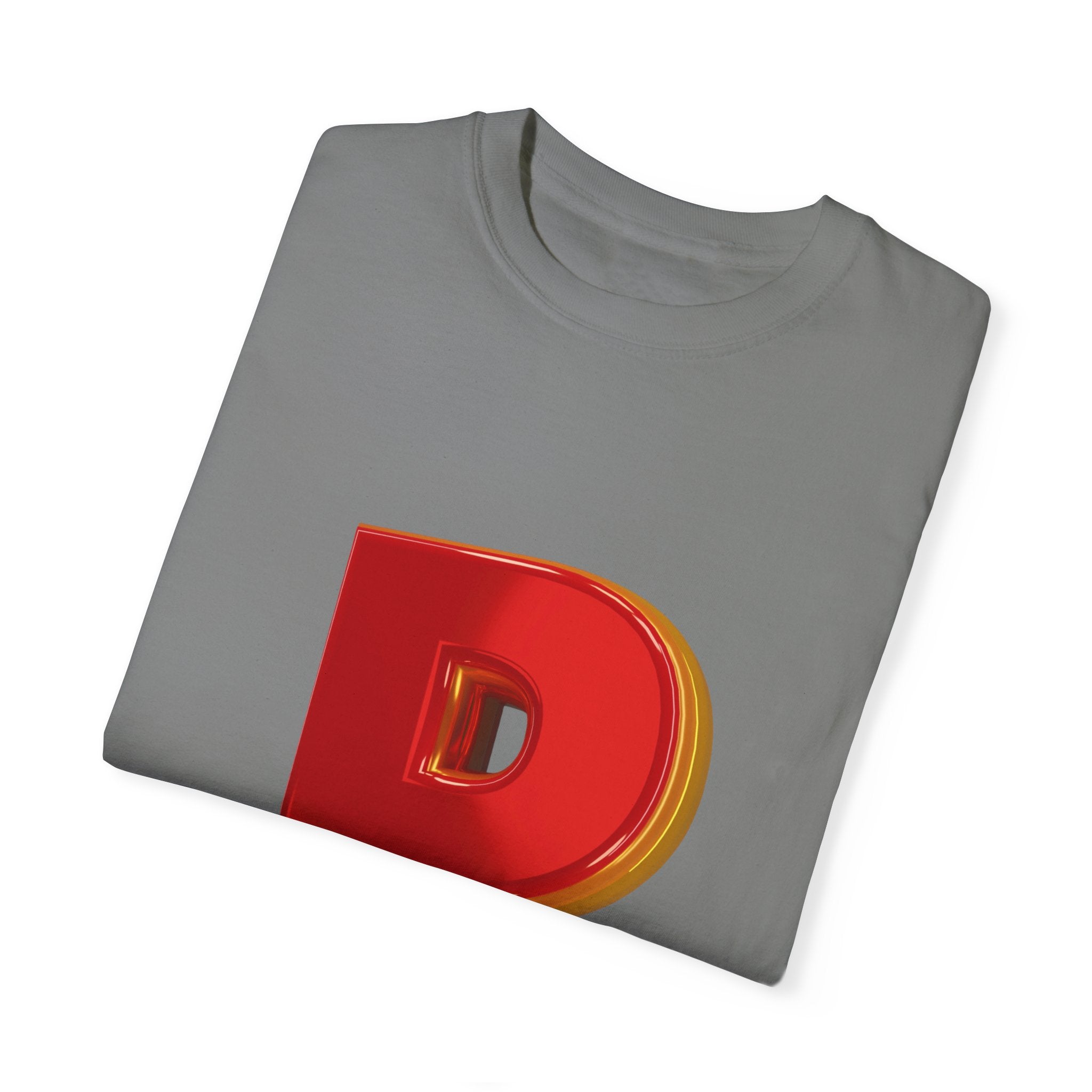 Bold Letter 'P' Unisex Garment-Dyed T-Shirt - Fun Casual Wear