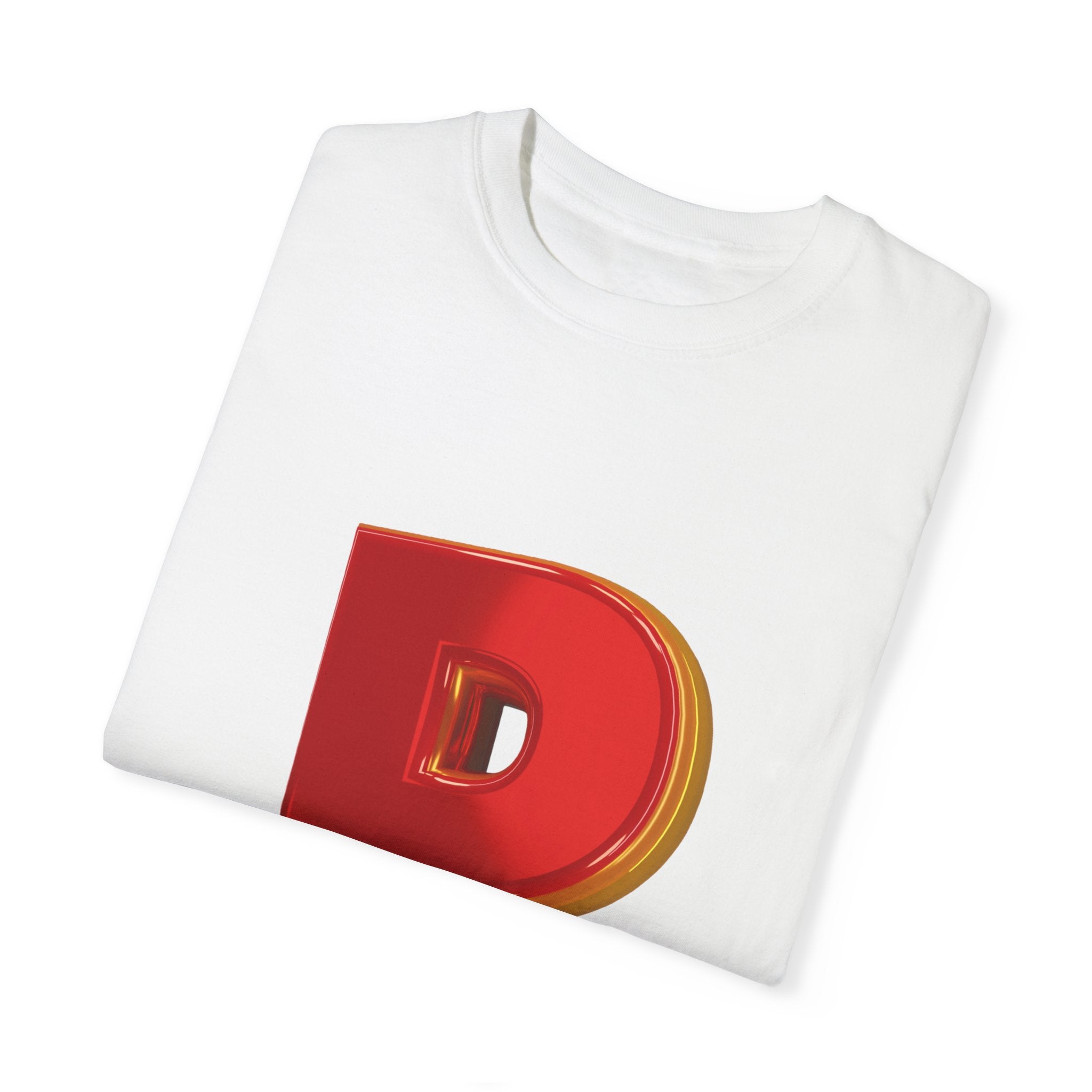 Bold Letter 'P' Unisex Garment-Dyed T-Shirt - Fun Casual Wear