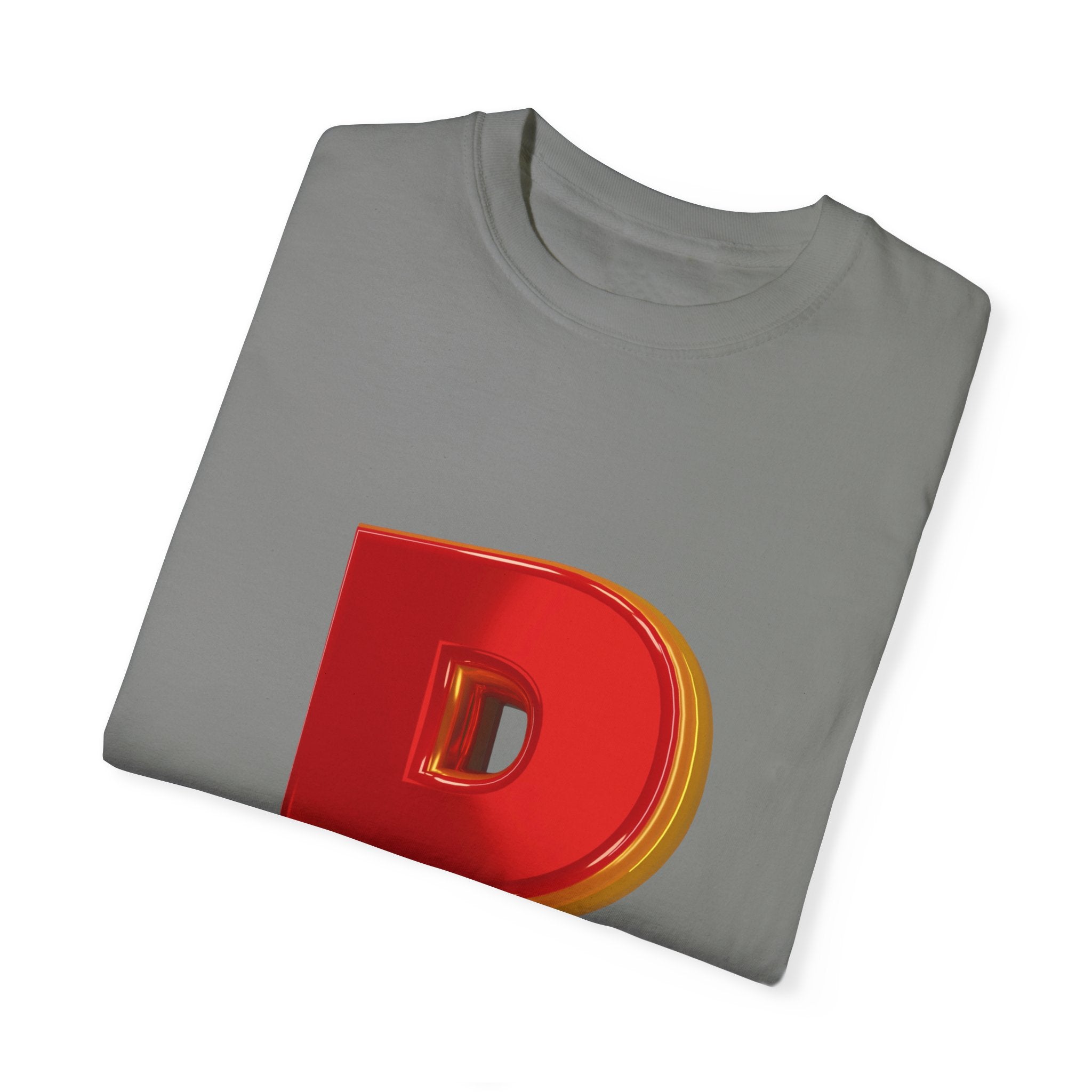 Bold Letter 'P' Unisex Garment-Dyed T-Shirt - Fun Casual Wear