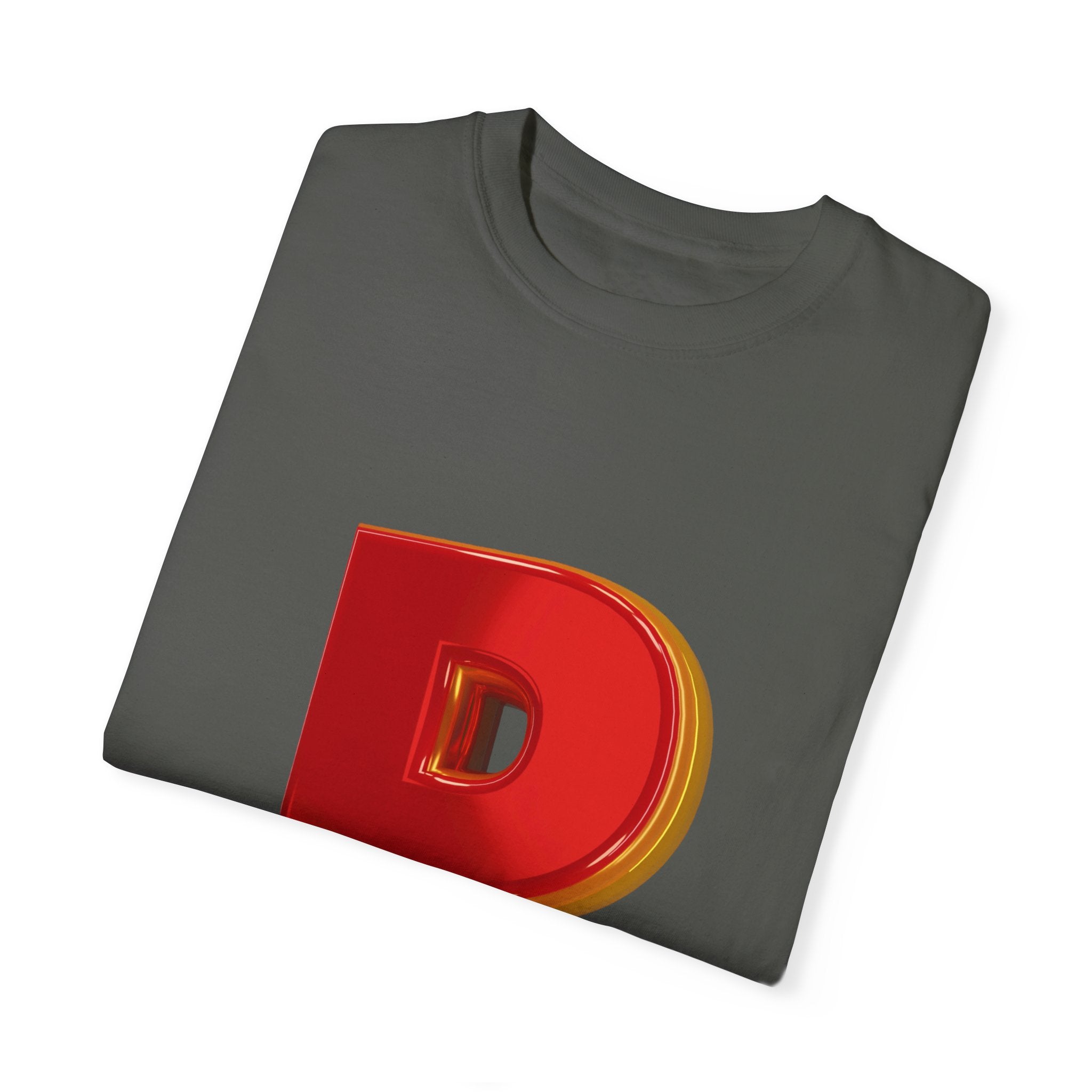 Bold Letter 'P' Unisex Garment-Dyed T-Shirt - Fun Casual Wear