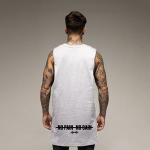 Cotton Gym Clothing Fitness Tank Tops Men Extend Cut Off Dropped Armholes Sports Vest Bodybuilding Workout Sleeveless Shirt