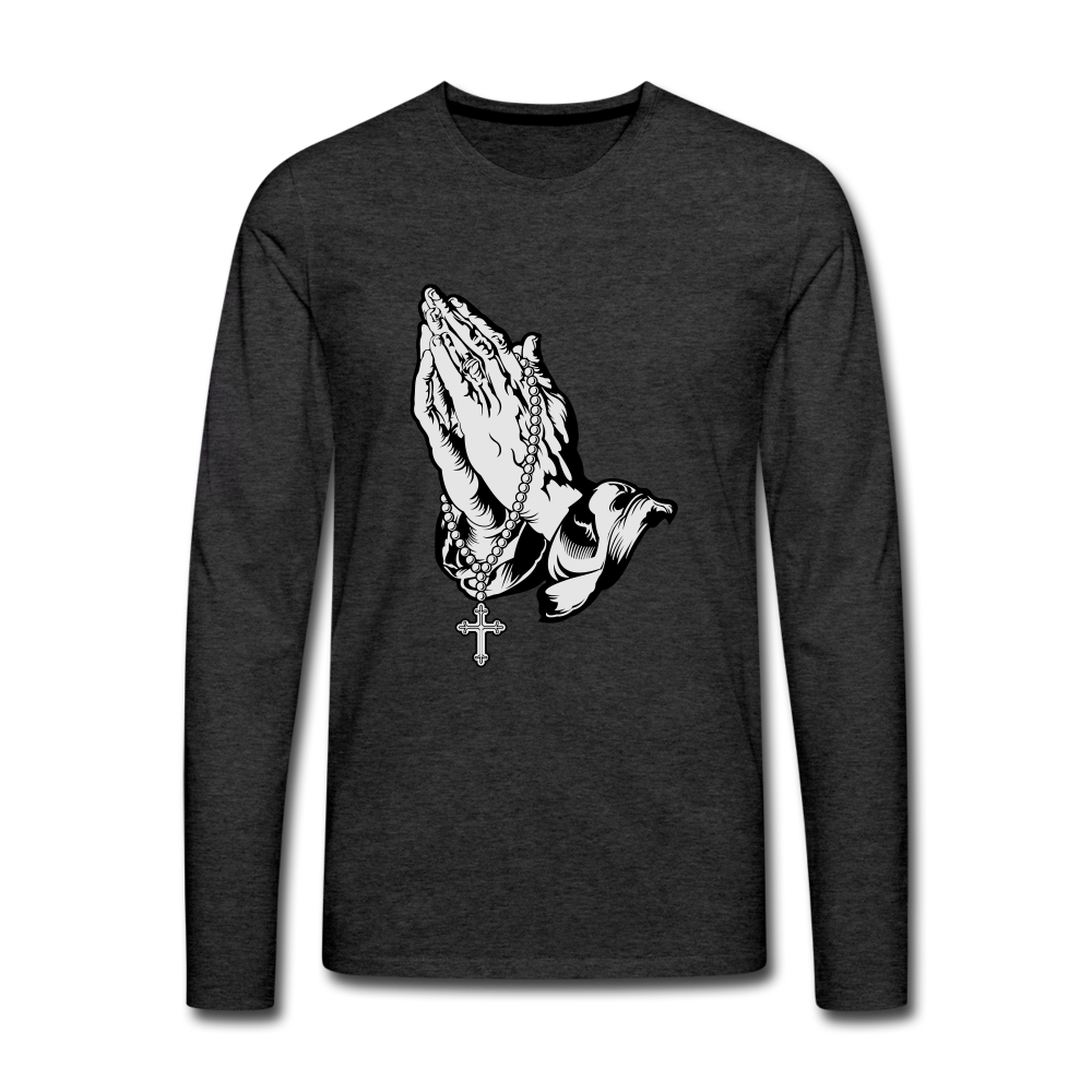 Men's Premium Long Sleeve T-Shirt - charcoal grey