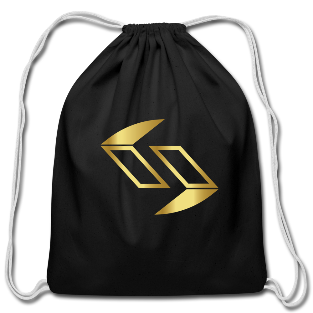 Cotton Drawstring Bag - black