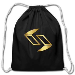 Cotton Drawstring Bag - black