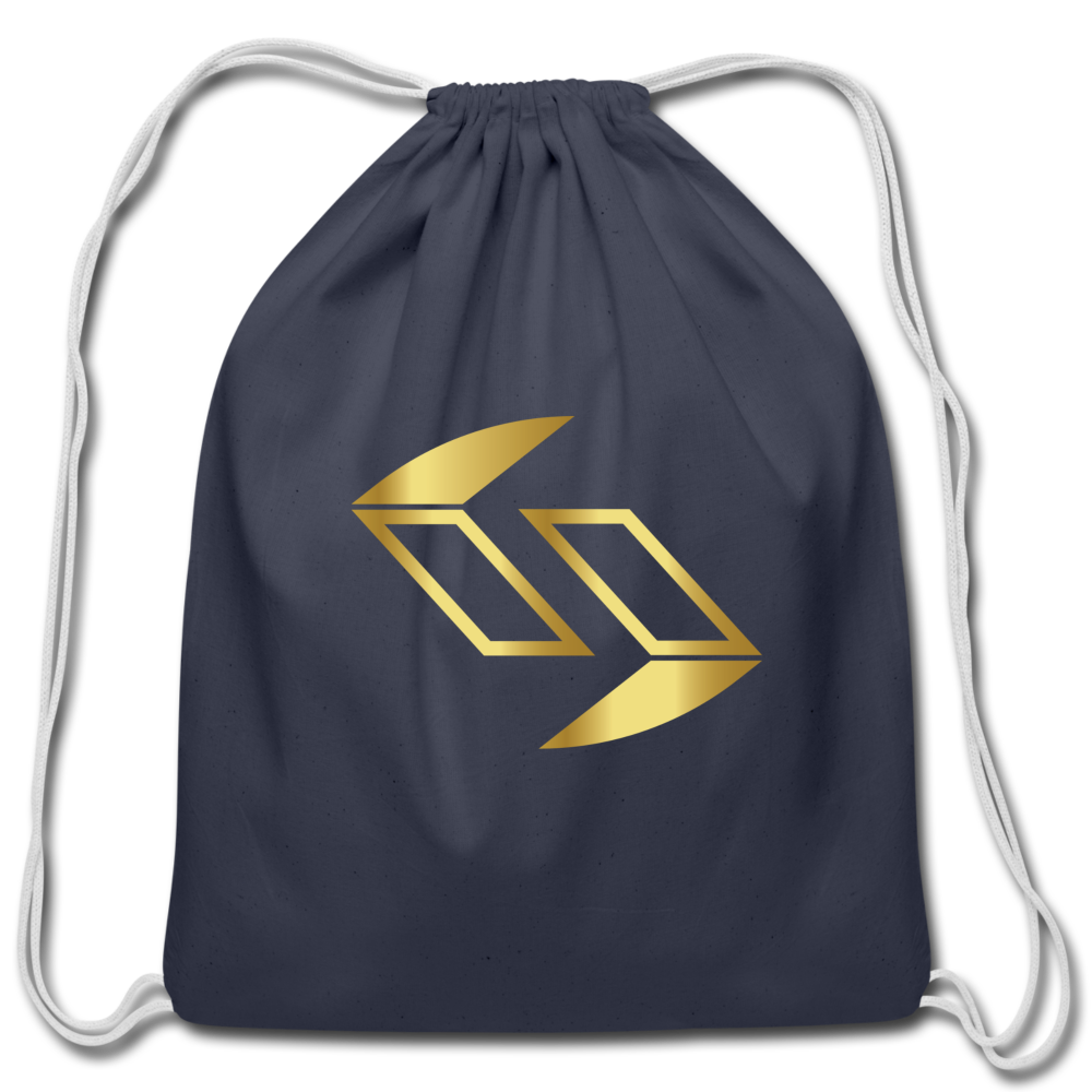 Cotton Drawstring Bag - navy