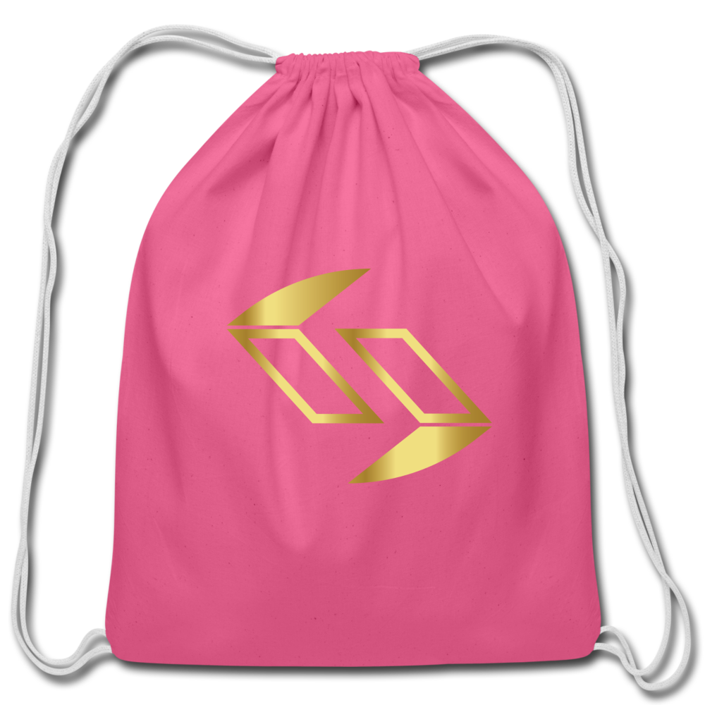 Cotton Drawstring Bag - pink