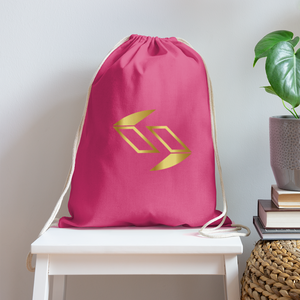 Cotton Drawstring Bag - pink