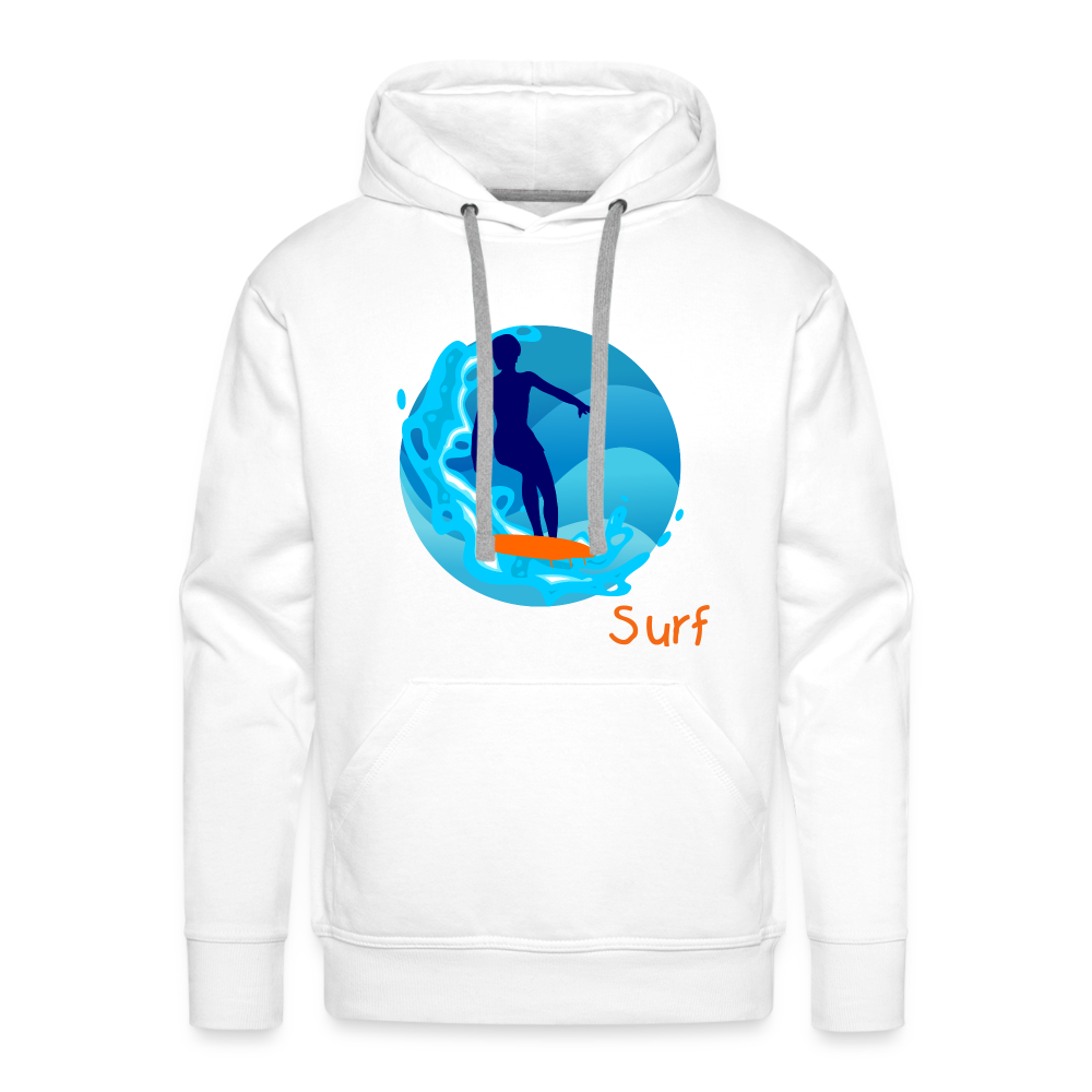 SurF Men’s Premium Hoodie - white