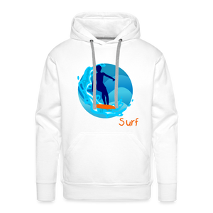 SurF Men’s Premium Hoodie - white