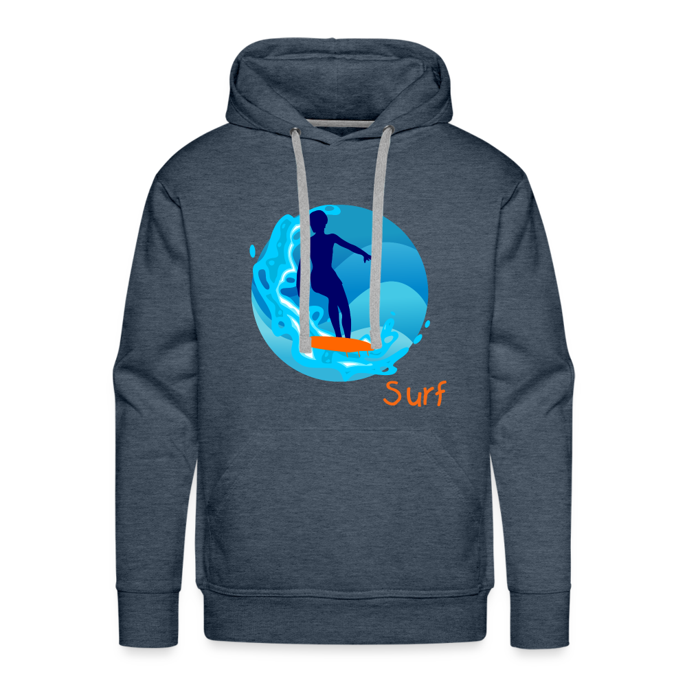 SurF Men’s Premium Hoodie - heather denim