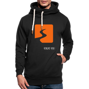 Shawl Collar Hoodie - black
