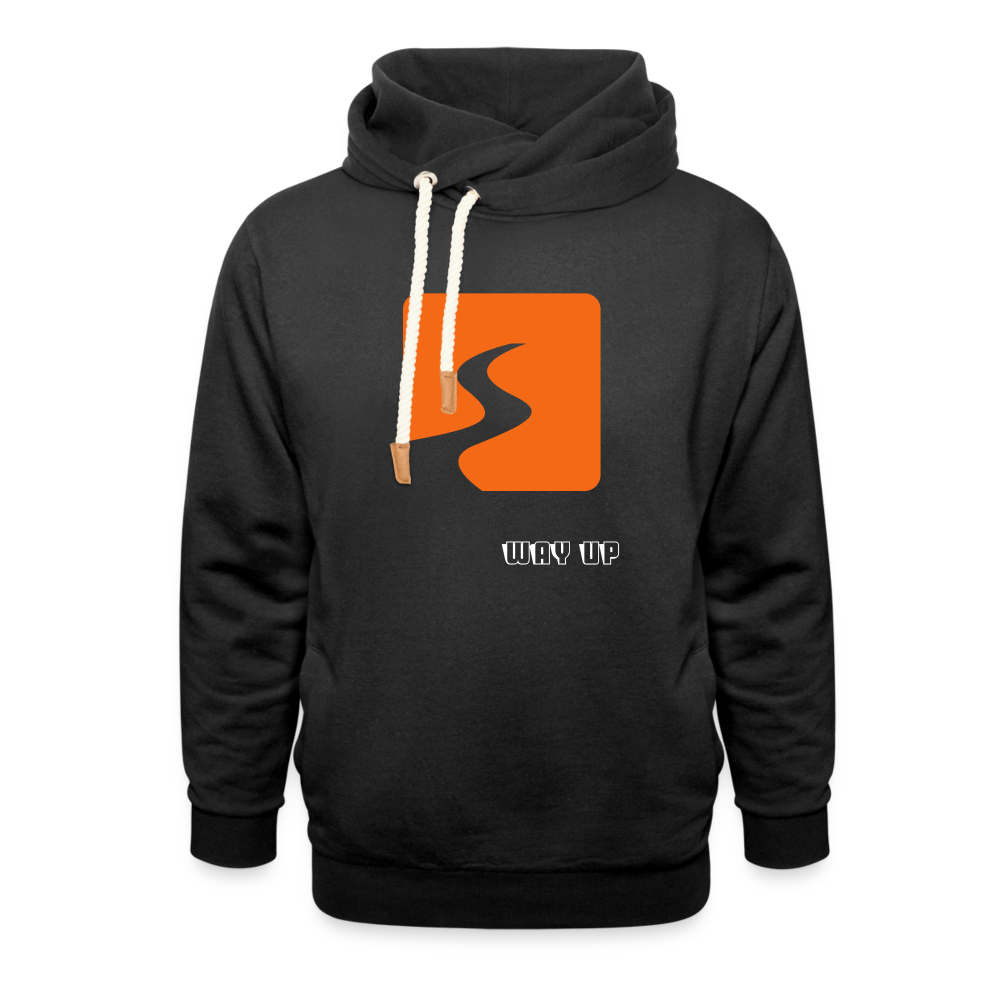 Shawl Collar Hoodie - black