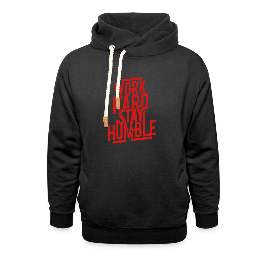 Shawl Collar Hoodie - black