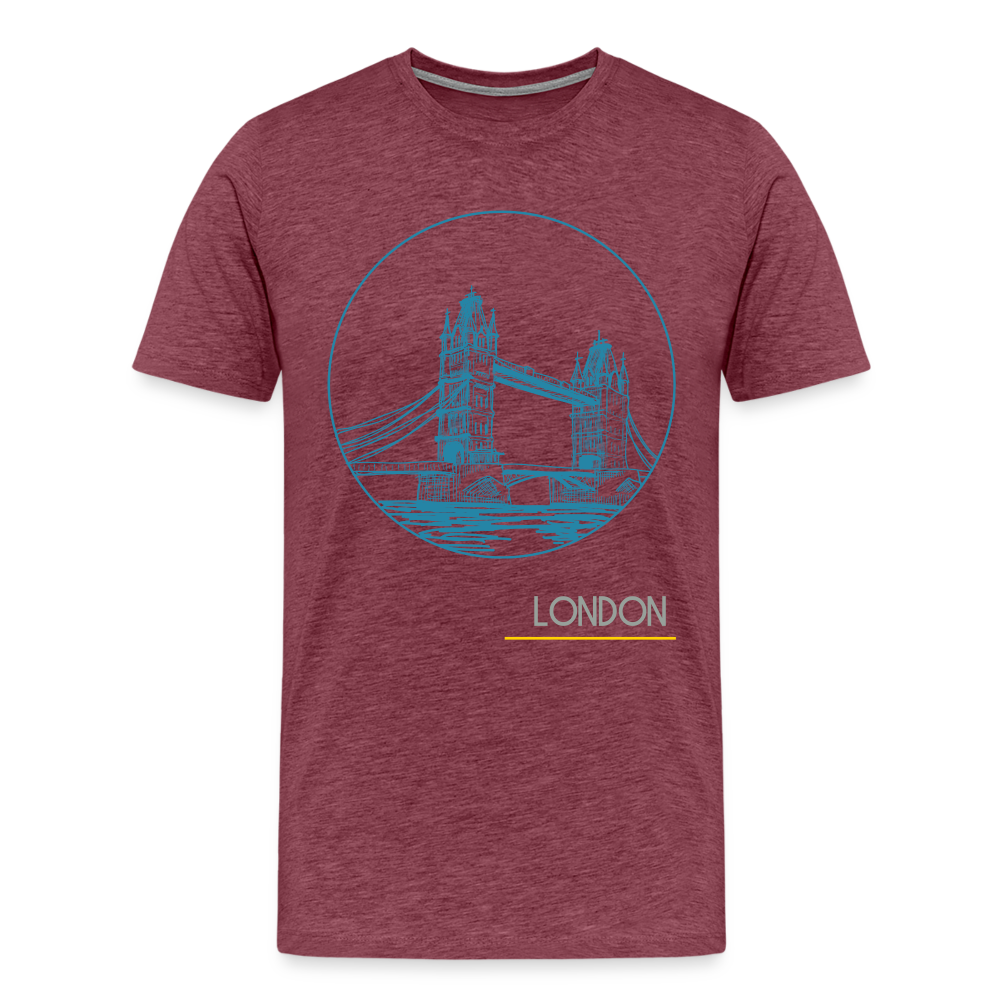 Premium London T-Shirt - heather burgundy