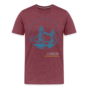 Premium London T-Shirt - heather burgundy