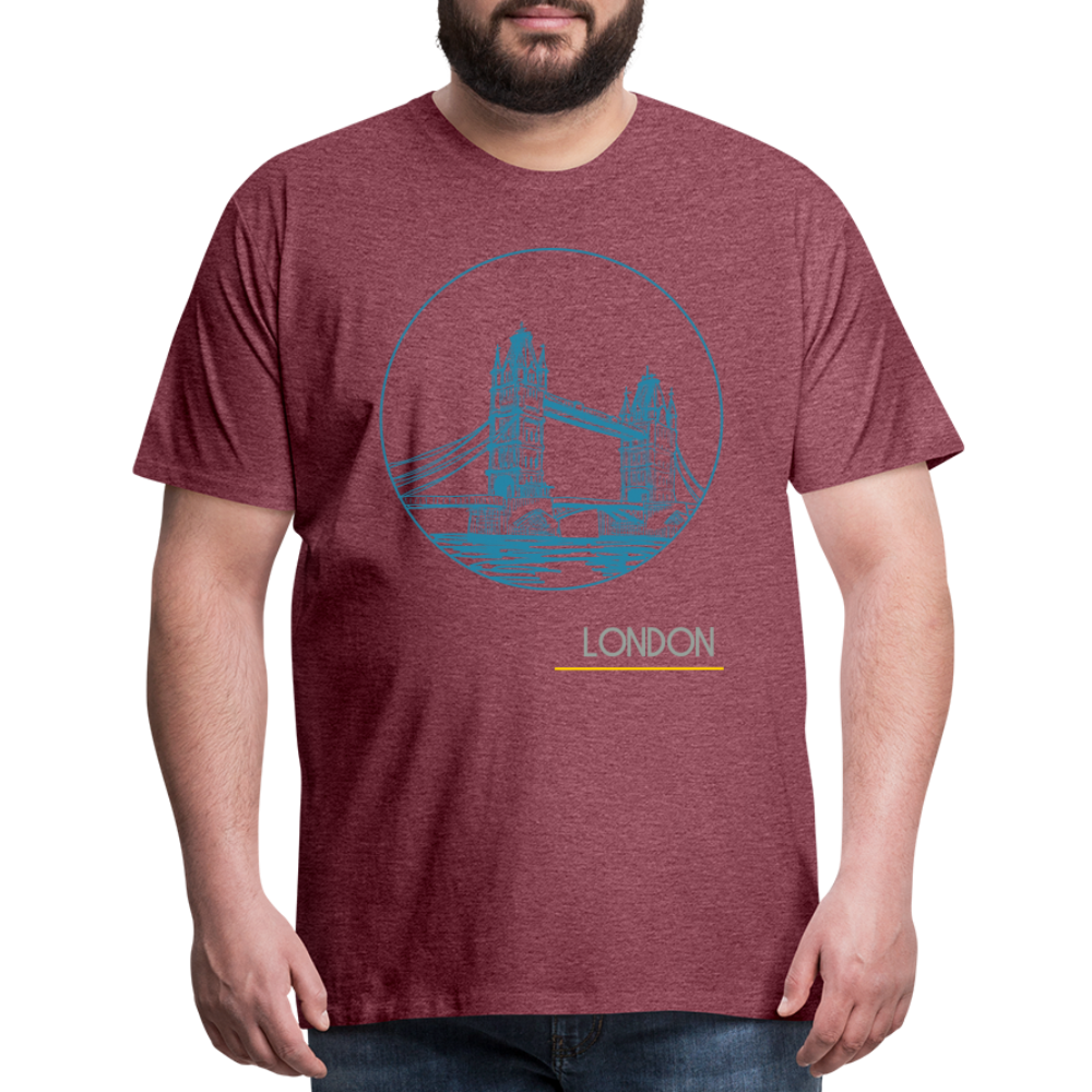 Premium London T-Shirt - heather burgundy