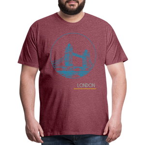 Premium London T-Shirt - heather burgundy