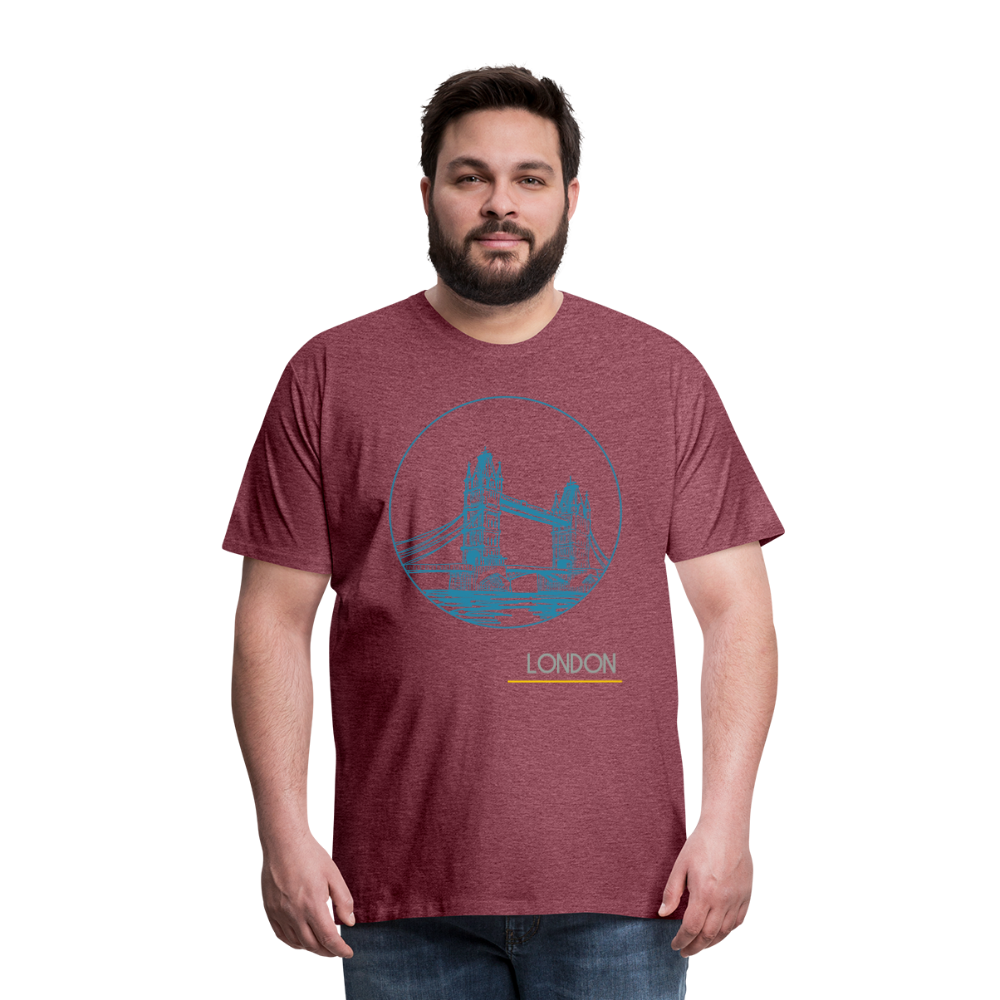 Premium London T-Shirt - heather burgundy