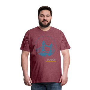 Premium London T-Shirt - heather burgundy