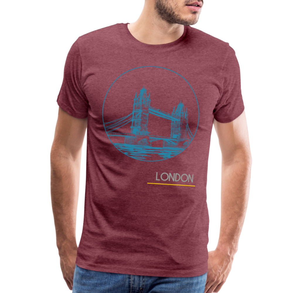 Premium London T-Shirt - heather burgundy