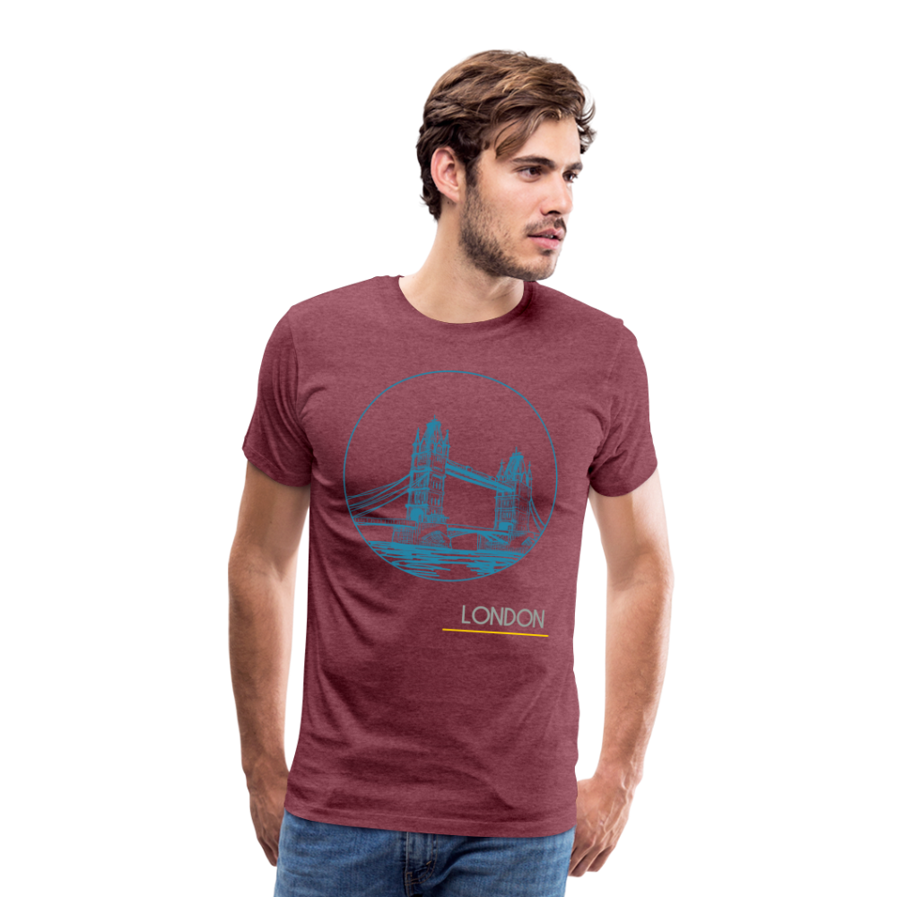 Premium London T-Shirt - heather burgundy