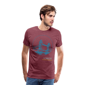 Premium London T-Shirt - heather burgundy